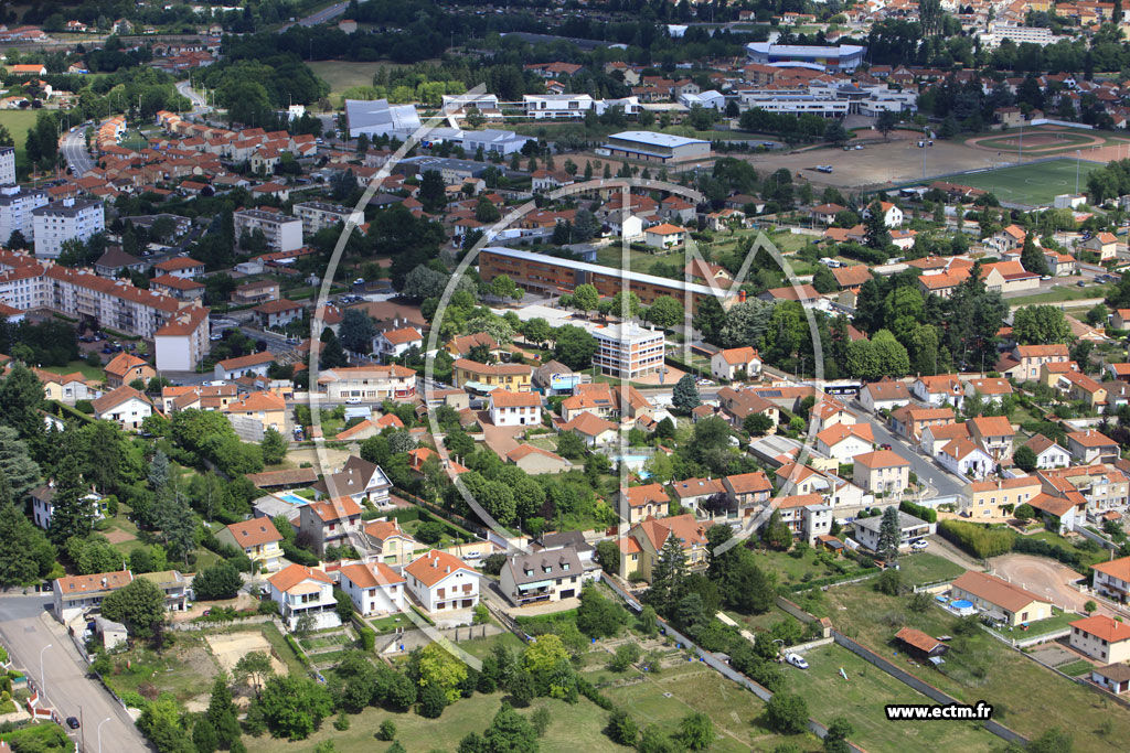 Photo arienne de Roanne (Quartier de Clermont)