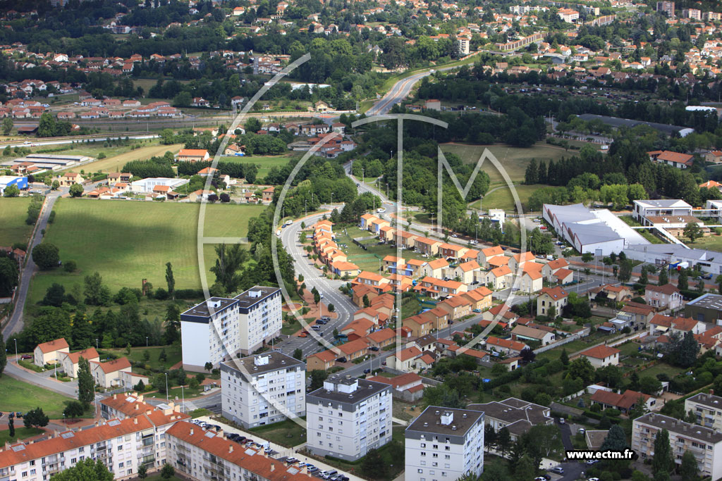 Photo arienne de Roanne (Quartier de Clermont)