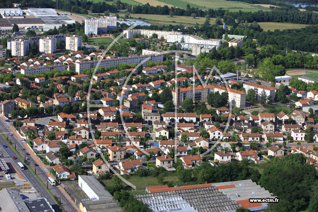 Photo arienne de Roanne (Quartier Le Parc)