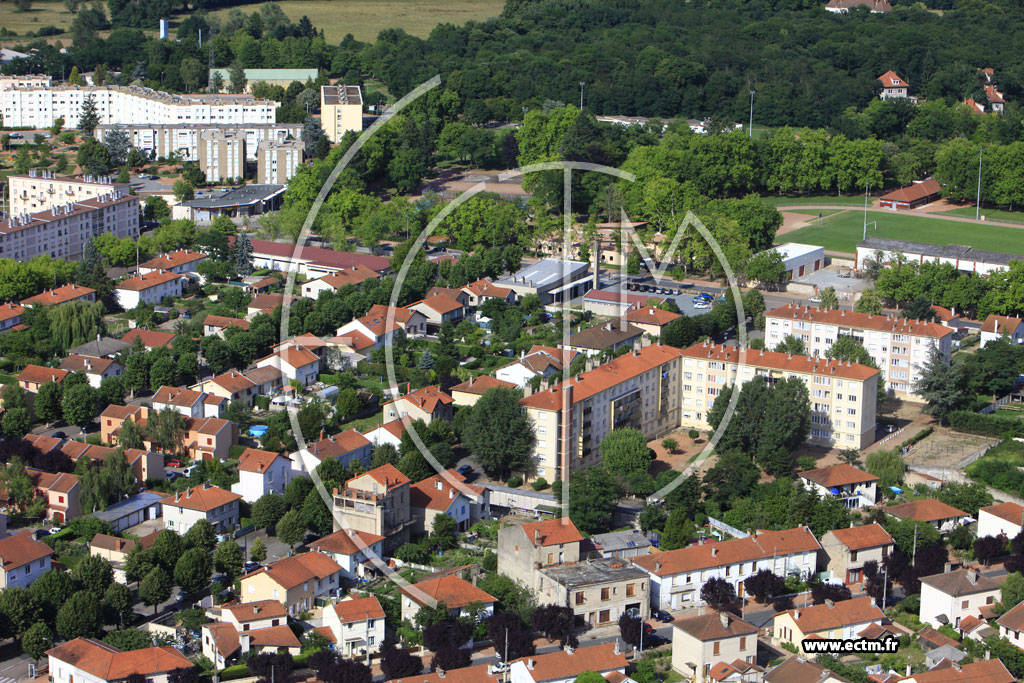 Photo arienne de Roanne (Quartier Le Parc)