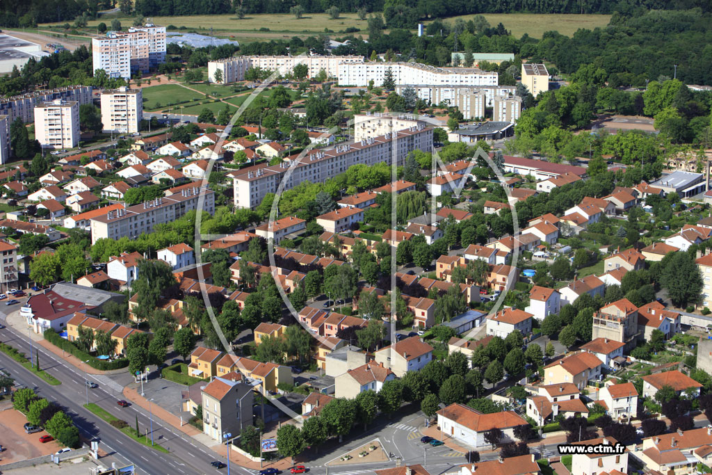 Photo arienne de Roanne (Quartier Le Parc)