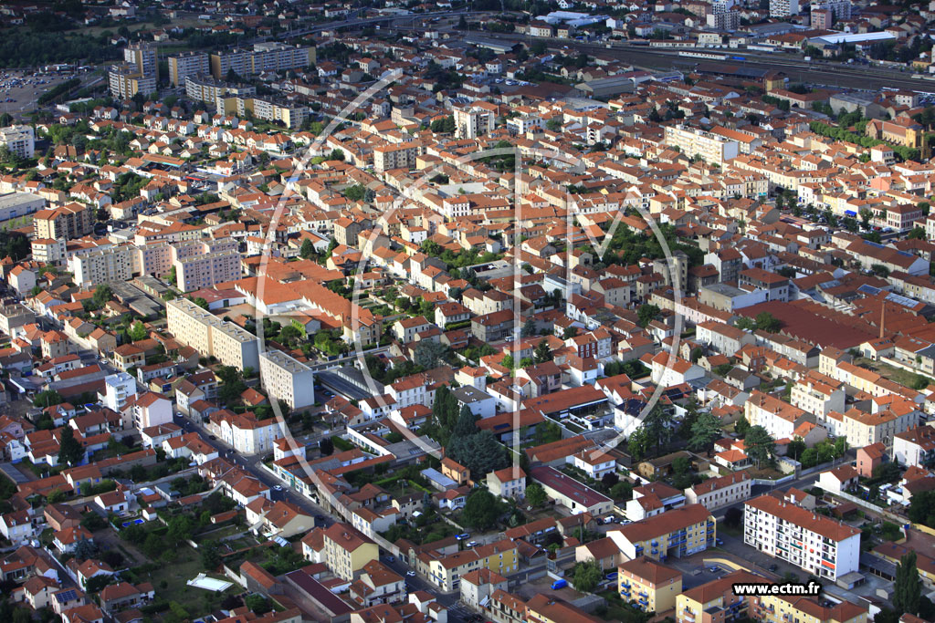 Photo arienne de Roanne (Quartier Mulsant)