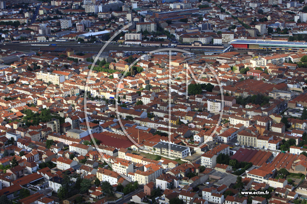 Photo arienne de Roanne (Quartier Mulsant)