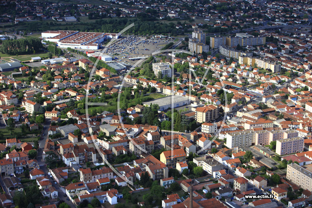 Photo arienne de Roanne (Quartier Mulsant)