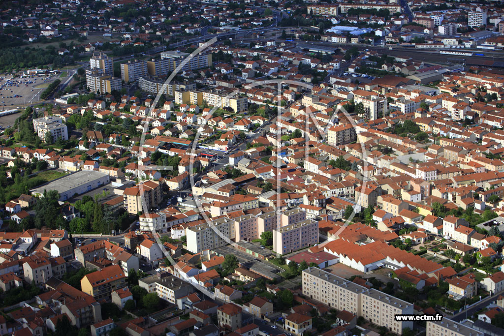 Photo arienne de Roanne (Quartier Mulsant)
