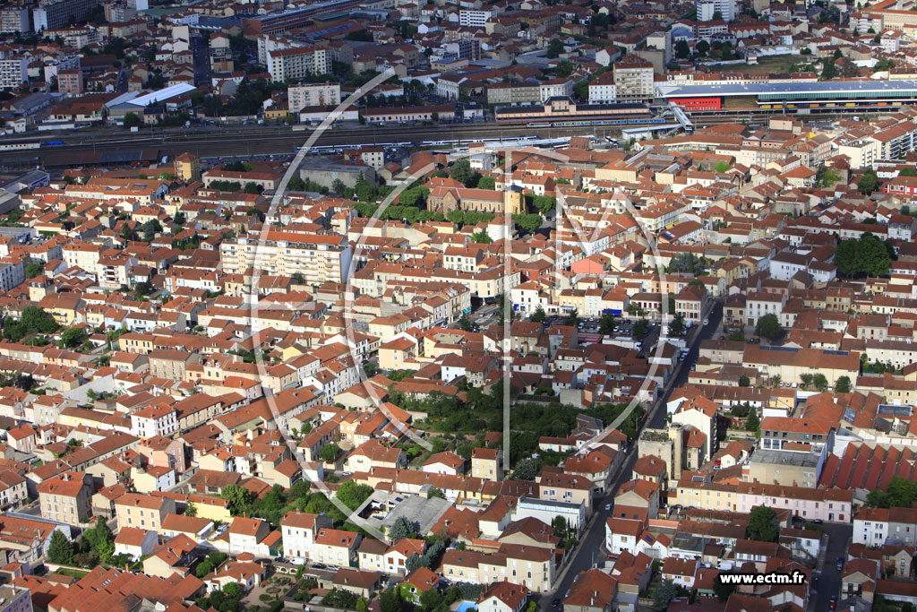 Photo arienne de Roanne (Quartier Mulsant)