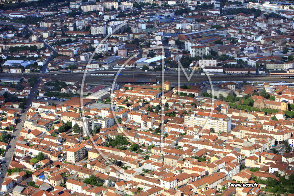 Photo arienne de Roanne (Quartier Mulsant)