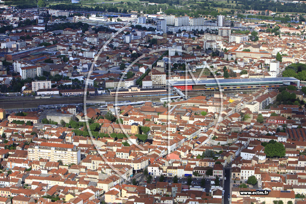 Photo arienne de Roanne (Quartier Mulsant)