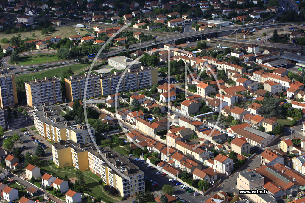 Photo arienne de Roanne (Quartier Mulsant)