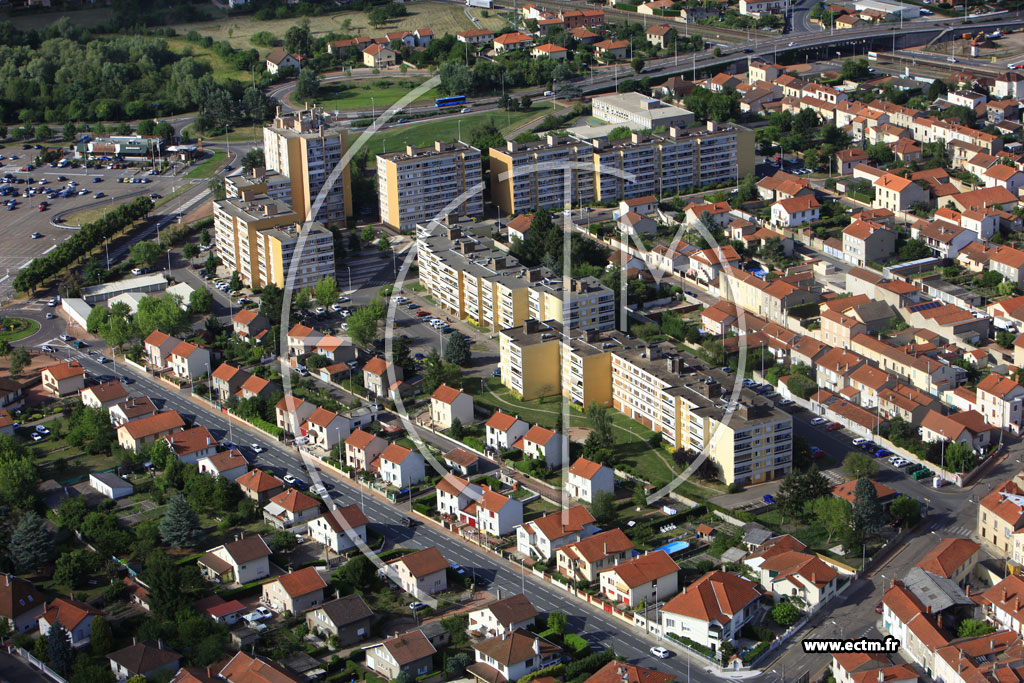 Photo arienne de Roanne (Quartier Mulsant)