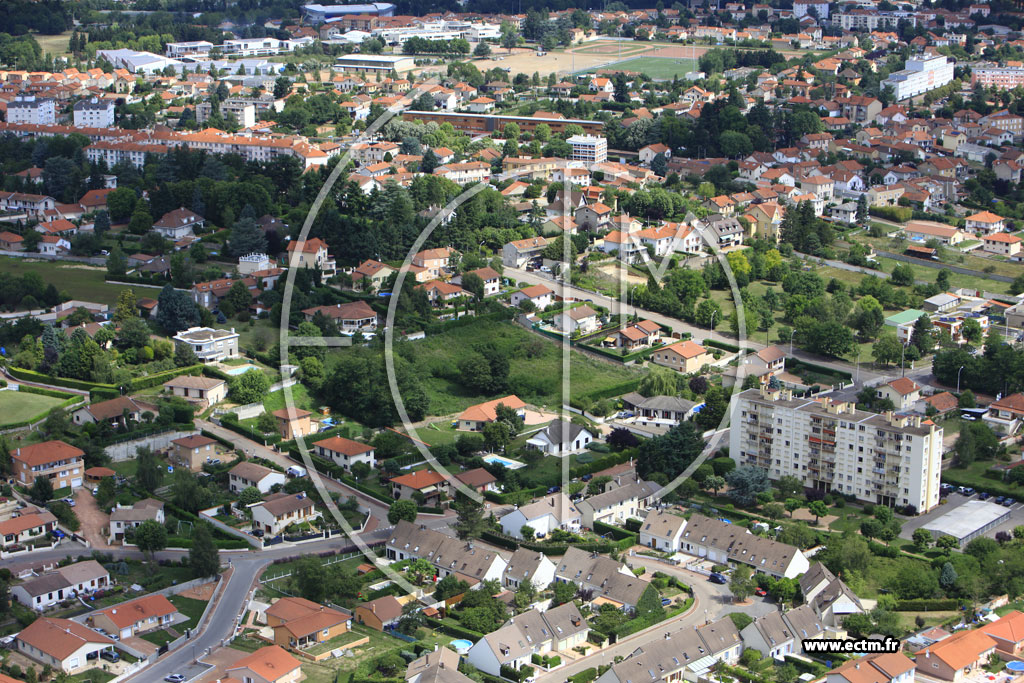 Photo arienne de Villerest (Mirandole)