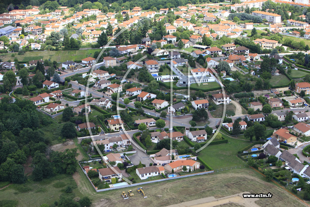 Photo arienne de Villerest (Mirandole)