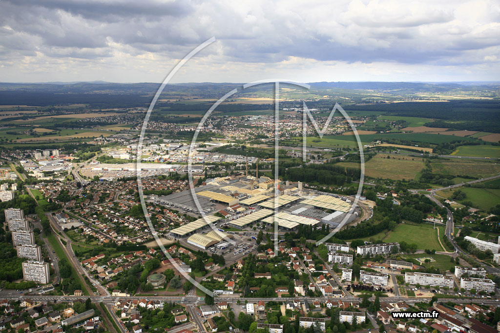 Photo arienne de Chalon-sur-Sane (Cit Ouvrire Saint-Gobain)
