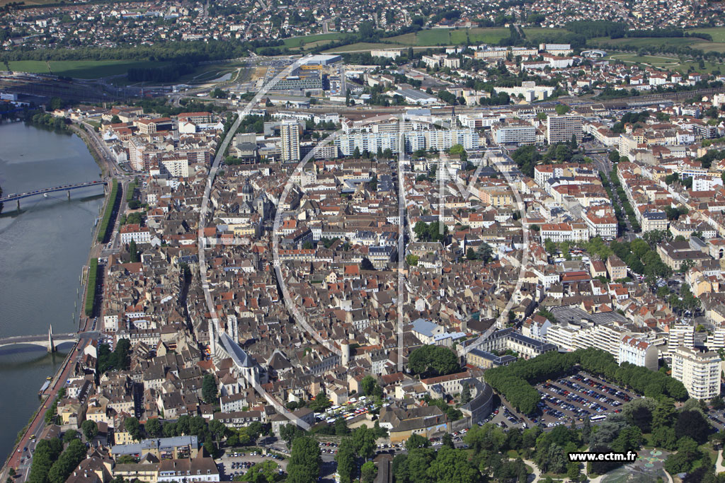 Photo arienne de Chalon-sur-Sane (Quartier Centre-Citadelle)