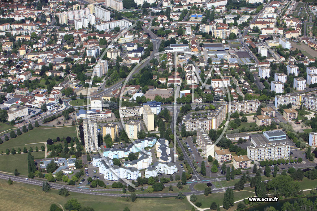 Photo arienne de Chalon-sur-Sane (Quartier des Prs Saint-Jean)