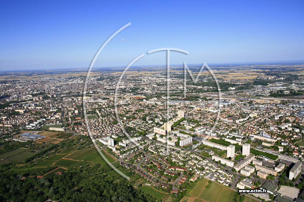 Photo arienne de Dijon (Bourroches)