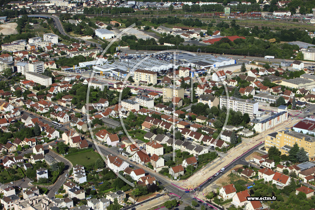 Photo arienne de Dijon (Bourroches)