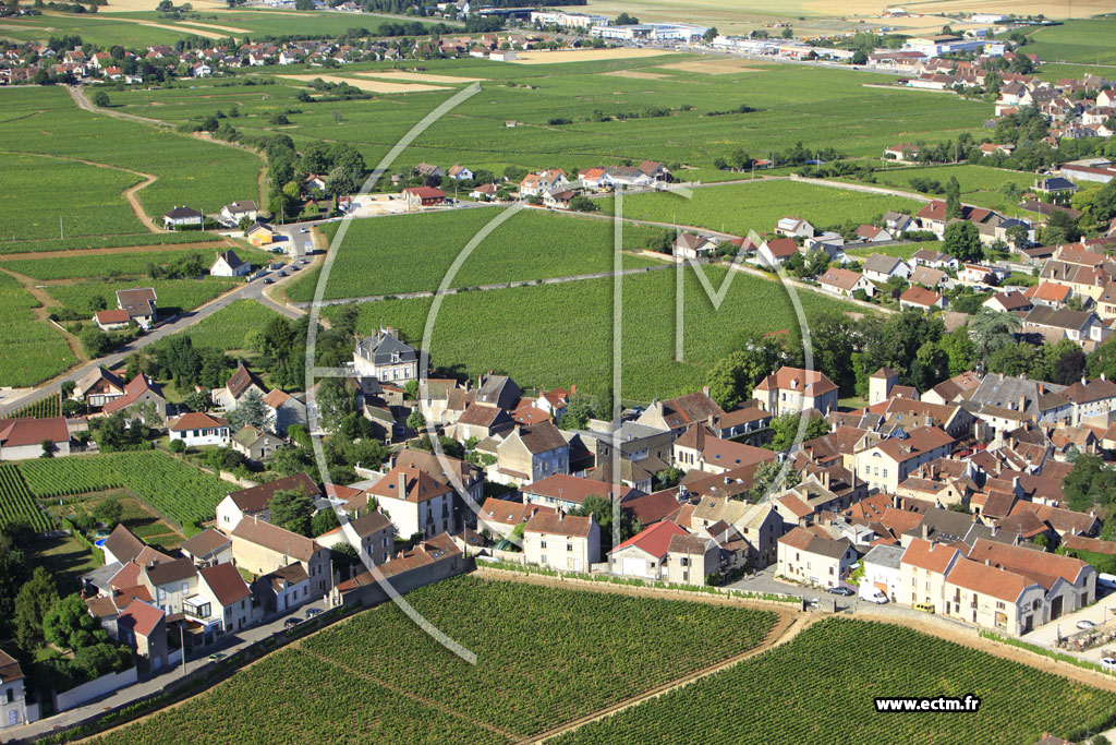 Photo arienne de Gevrey-Chambertin