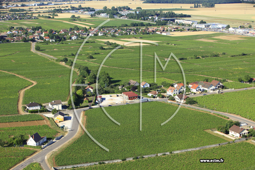 Photo arienne de Gevrey-Chambertin