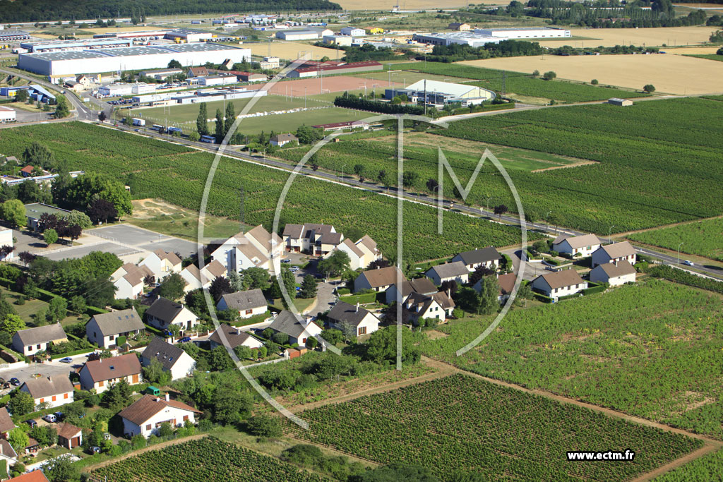 Photo arienne de Gevrey-Chambertin (La Justice)