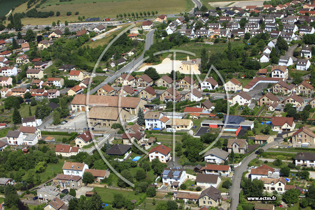 Photo arienne de Hricourt
