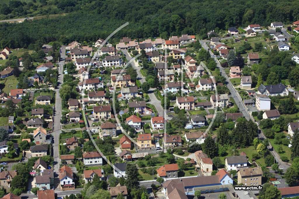 Photo arienne de Hricourt