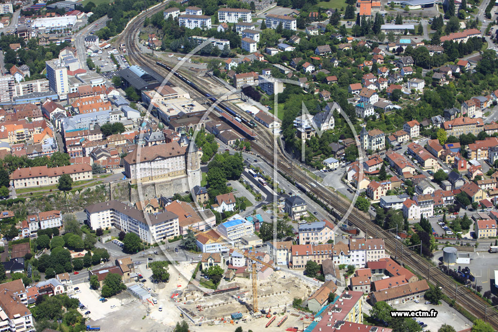 Photo arienne de Montbliard