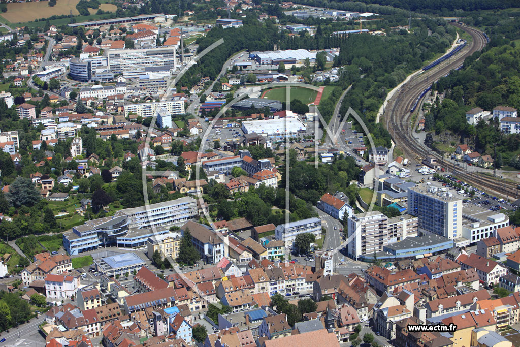 Photo arienne de Montbliard