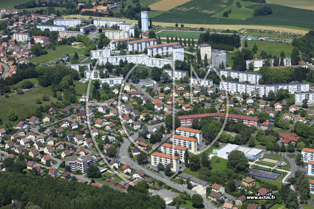 Photo arienne de Montbliard (La Chiffogne)