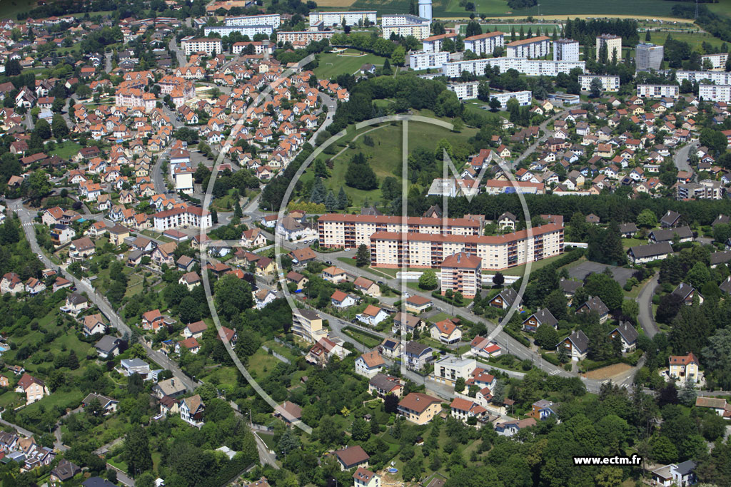 Photo arienne de Montbliard (La Citadelle)