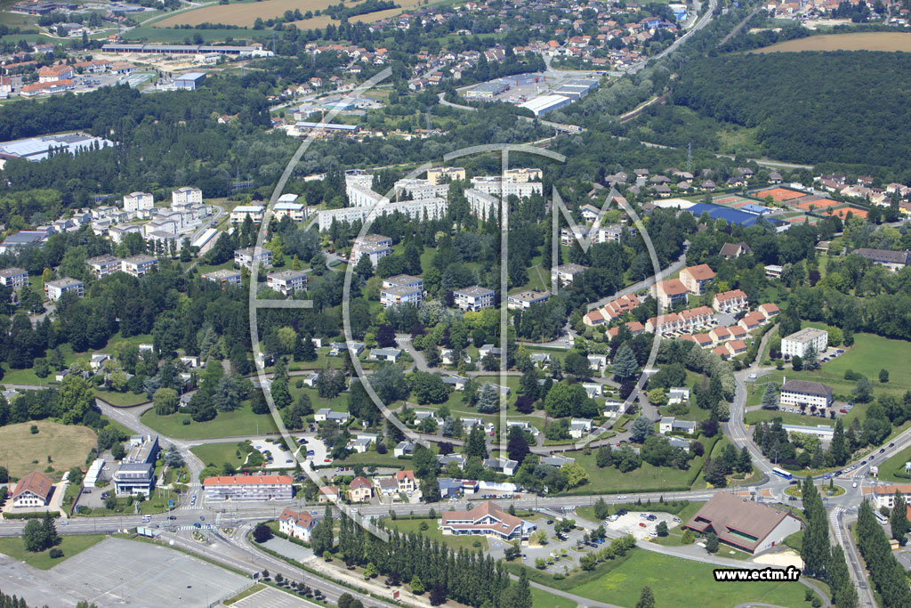 Photo arienne de Montbliard (Les Batteries du Parc)