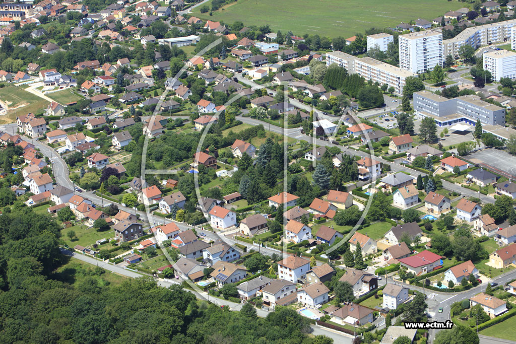 Photo arienne de Courcelles-ls-Montbliard