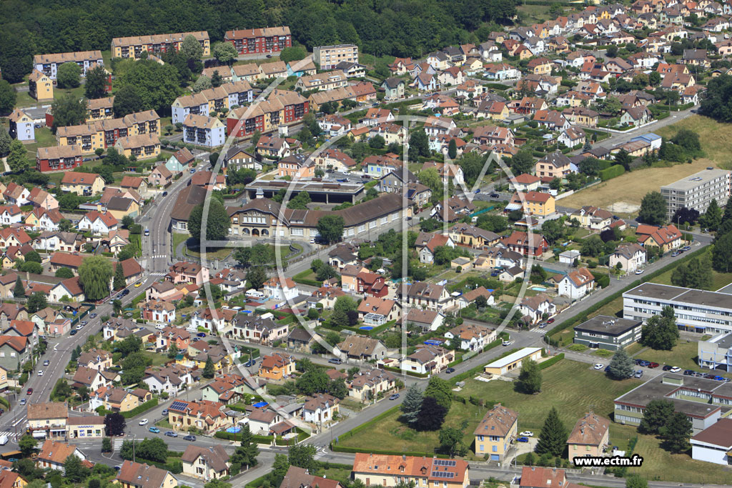 Photo arienne de Belfort (Le Mont)