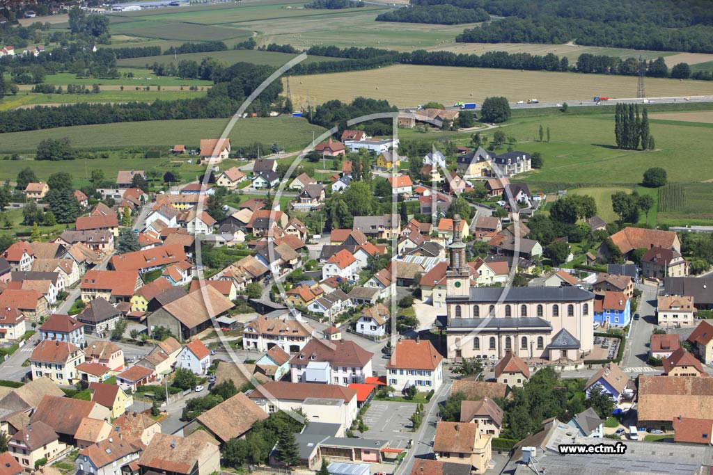 Photo arienne de Burnhaupt-le-Bas