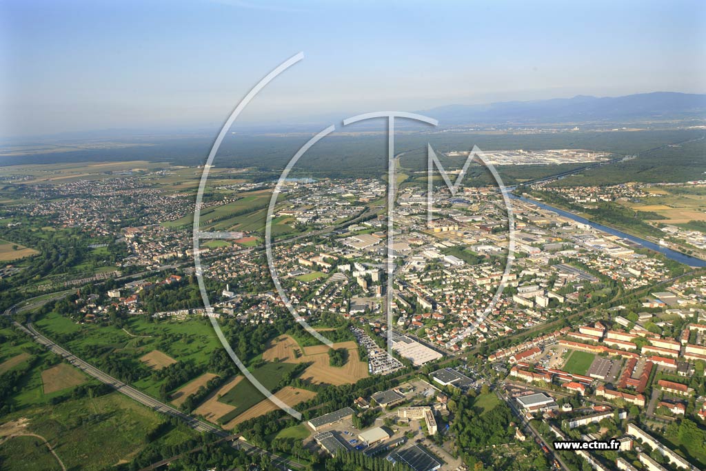 Photo arienne de Illzach (Modenheim)
