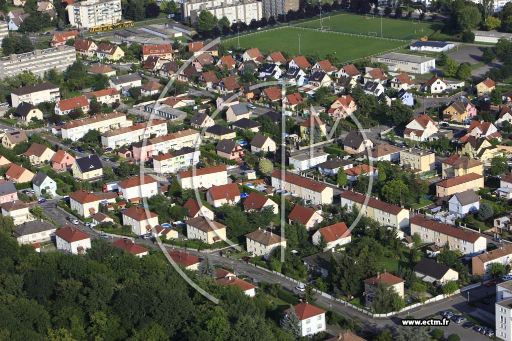 Photo arienne de Mulhouse (Bourtzwiller)