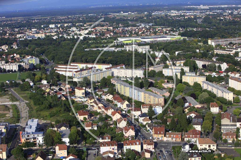 Photo arienne de Mulhouse (Bourtzwiller)