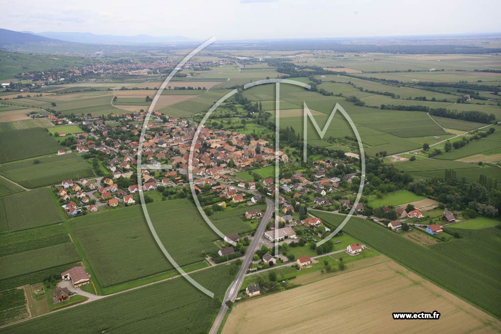 Photo arienne de Gundolsheim