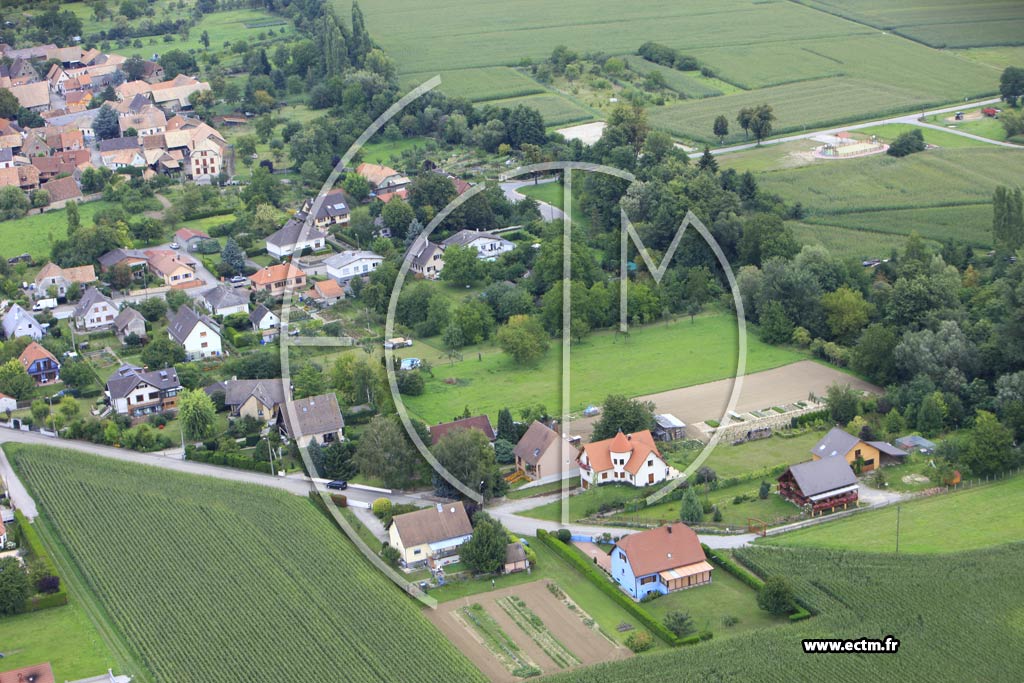 Photo arienne de Gundolsheim
