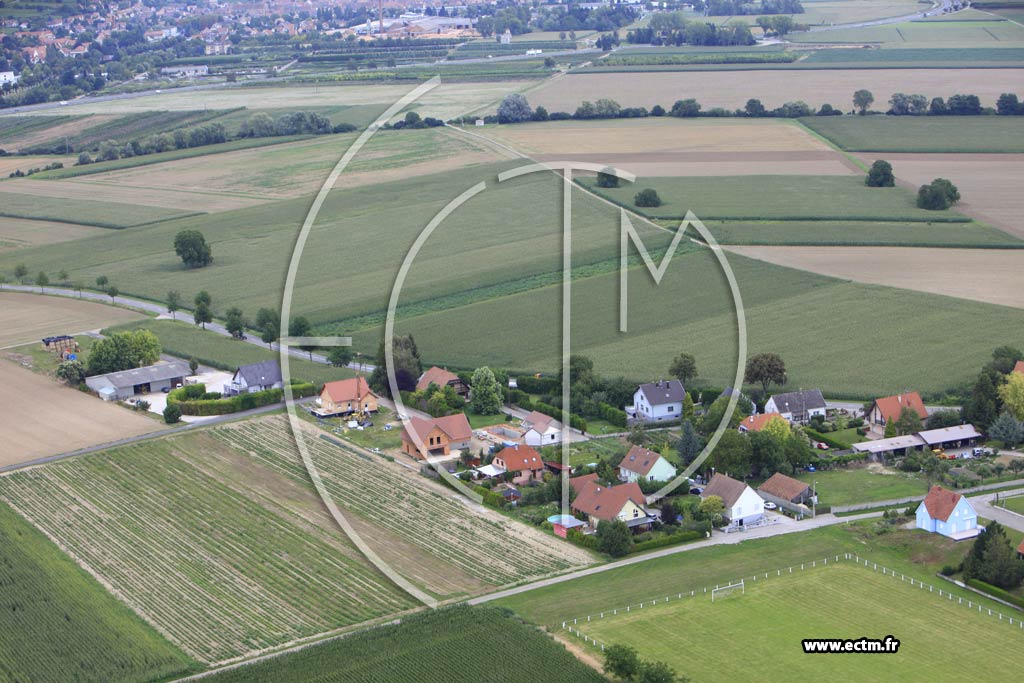 Photo arienne de Gundolsheim