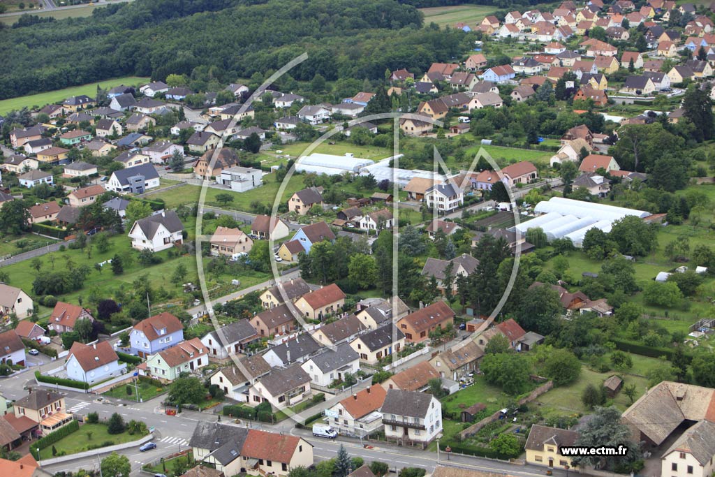 Photo arienne de Issenheim