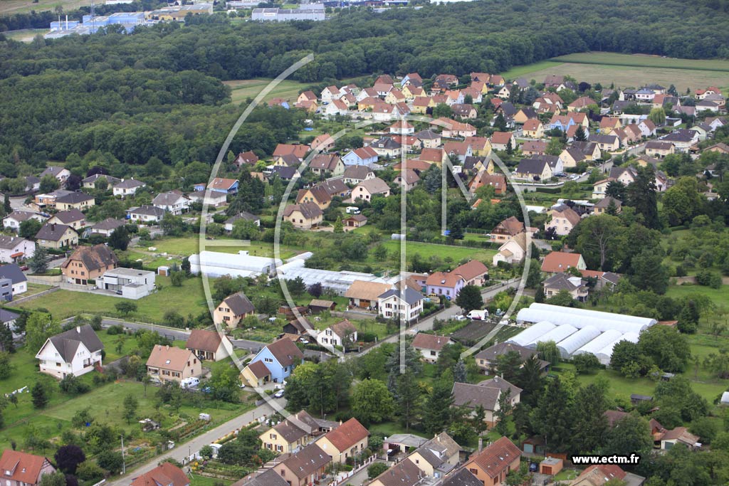 Photo arienne de Issenheim