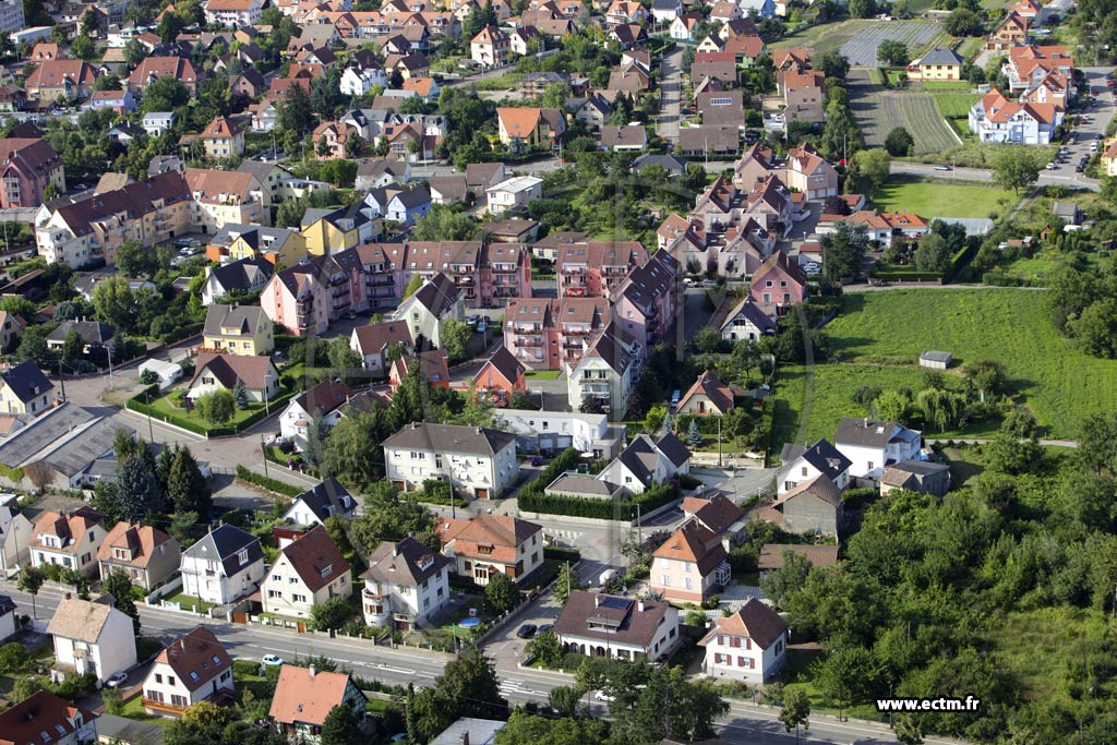 Photo arienne de Colmar (Quartier des Marachers)