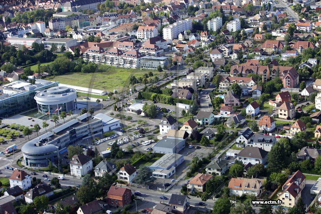 Photo arienne de Colmar (Quartier des Marachers)