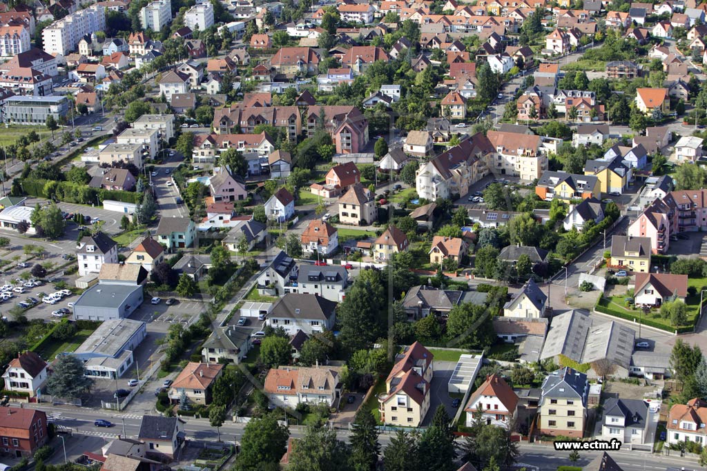 Photo arienne de Colmar (Quartier des Marachers)