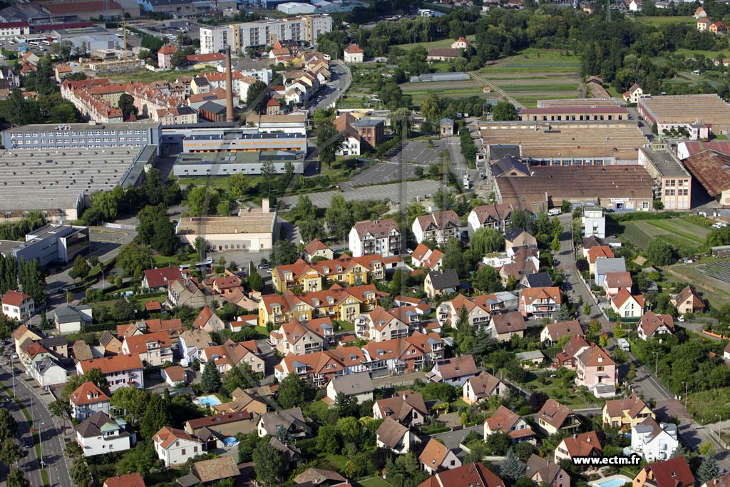 Photo arienne de Colmar (Quartier des Marachers)