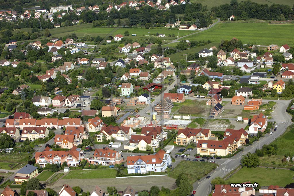 Photo arienne de Colmar (Quartier des Marachers)