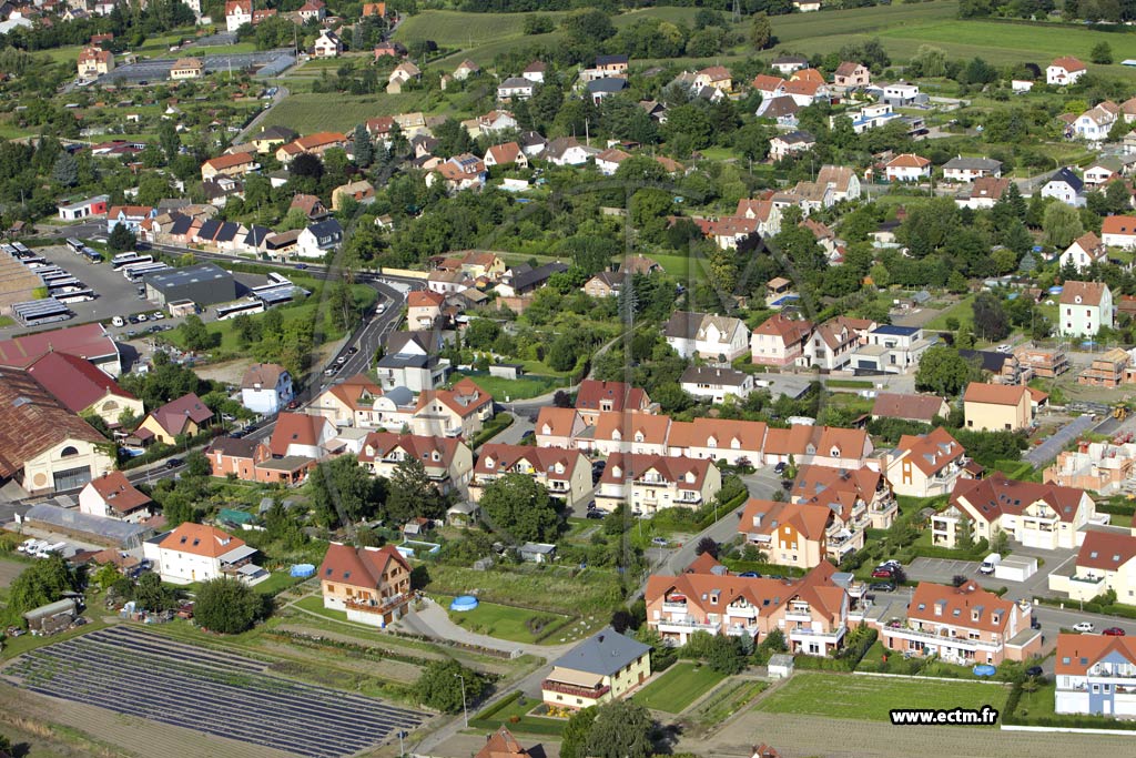Photo arienne de Colmar (Quartier des Marachers)