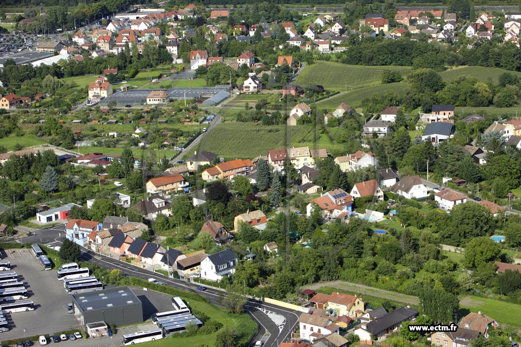 Photo arienne de Colmar (Quartier des Marachers)