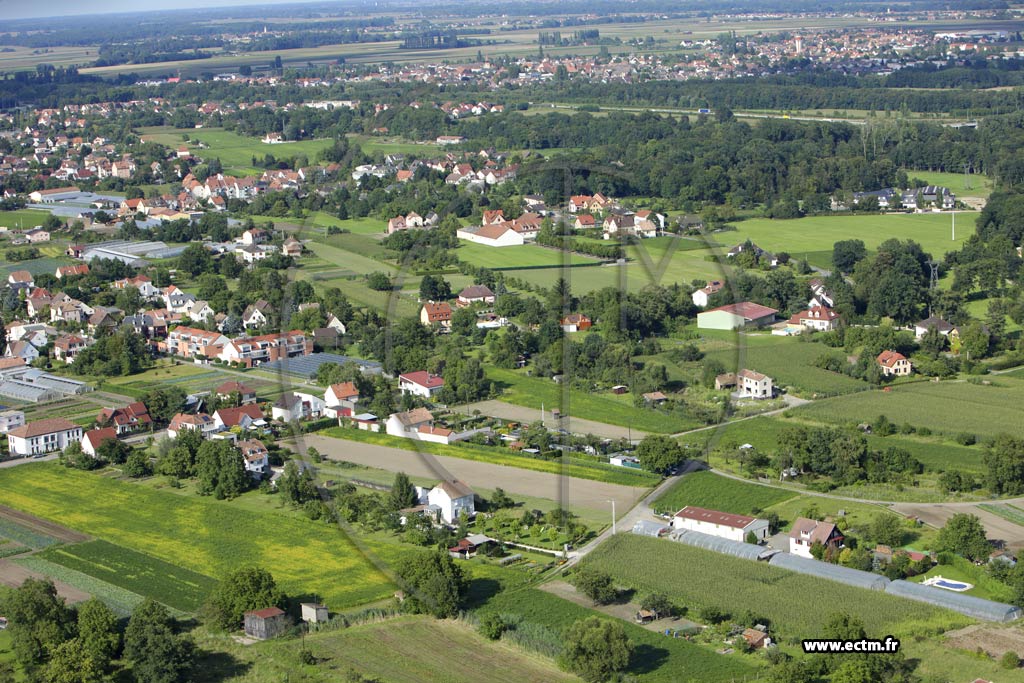 Photo arienne de Colmar (Quartier des Marachers)